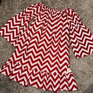 Red and white toddler 3T dress